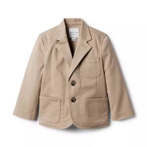 NWT Janie and Jack Boy's Stretch Twill Blazer Khaki size 5